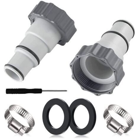 2 Adaptateur de tuyau de piscine de rechange pour pompe Intex A, raccord pour tuyau de 32 mm et 38 mm (1/5)