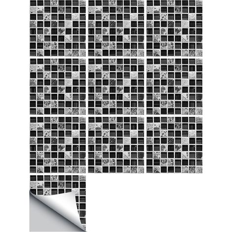 Lot de 10 stickers muraux autocollants pour carrelage, à poser soi-même, pour la cuisine, la salle de bain ou toute autre pièce. Amovibles et faciles à retirer. Protection et rangement pour votre inté (1/2)