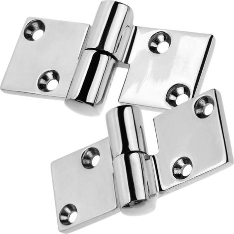 jojofuny Lot de 2 charnières robustes en acier pour porte de placard 90x38x5mm (1/5)