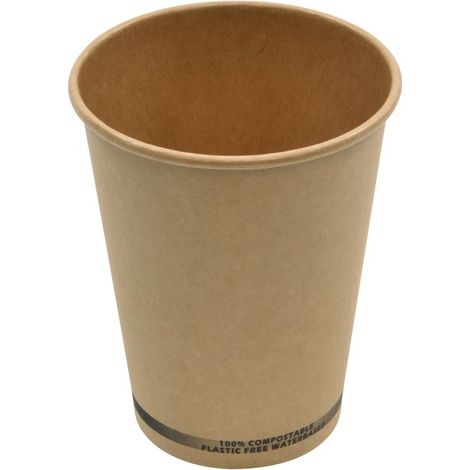 Gobelet en carton kraft SANS PLASTIQUE - 1000 unités - Betik