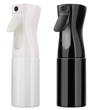 200-ml-Sprühflasche mit Frisierumhang – Schwarze Sprühflasche für Haare, Locken und Haarspray – 2-teiliges Set (1/5)