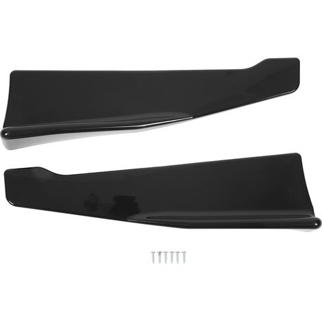 Set de 2 Becquets Inférieurs ABS Noir 35cm pour Accords Civics Corollas Leon A3 A4 A6 (1/5)