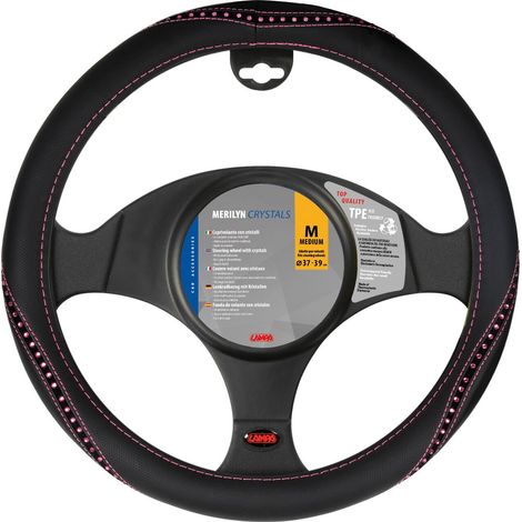 Merilyn, coprivolante in Skeentex con cristalli - M - Ø 37/39 cm - Rosa
