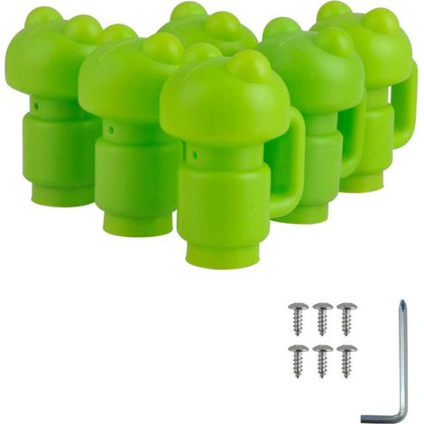 Kit de 13 Bouchons Panda Vert pour Trampoline – 6 Bouchons + 6 Vis + 1 Clé (1/4)