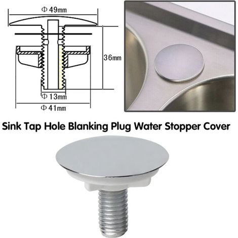 Cache-trou de robinet d'évier de cuisine, cache décoratif argenté pour lavabo, cache-trou pour distributeur de savon, cache décoratif pour robinet d'évier à légumes