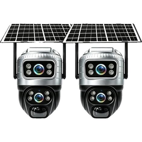 Solar-Kamera, Dual-Linse, Farb-Nachtsicht, 2PCS Fügen Sie 64G hinzu (1/2)
