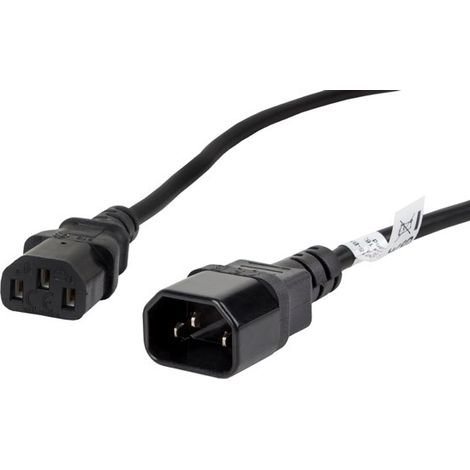 CA-C13E-11CC-0018-BK cable de transmisión Negro 1,8 m C13 acoplador C14 acoplador (1/4)