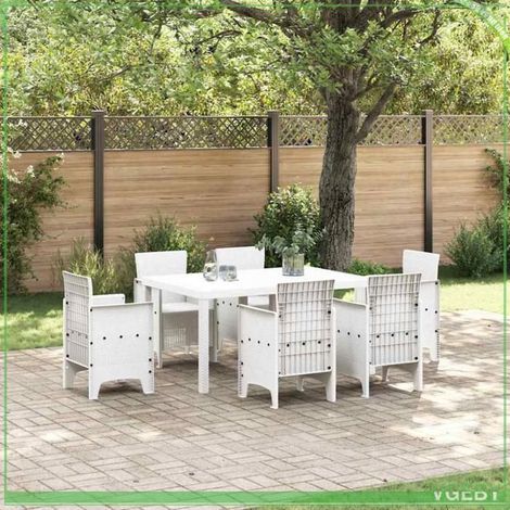 Table de jardin - ABI - Blanc - Polyrotin - 150 x 100 x 73 cm (1/5)