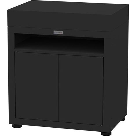 [JAMAIS UTILISE] Le Marquier – Meuble de cuisine extérieur avec tablette 80x55cm en acier époxy noir – Hauteur 92cm – Certifié Origine France Garantie