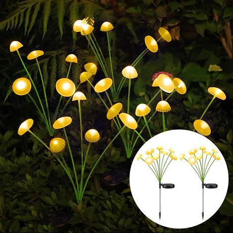 Stück Solar-Pilz-Gartenleuchten, 8 LEDs, Feen-Gartenleuchten für den Außenbereich, 2 Beleuchtungsmodi, niedliche Solar-Pilzleuchten-Ornamente für Wege, Landschaftsgestaltung, Zäune und Rasendekoration (1/5)
