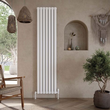 Orbit Apex Single Designer Vertical Radiator 1800mm H x 413mm W - White (1/3)