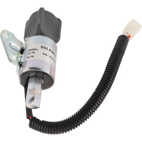 Électrovanne d'arrêt moteur 12V SA-5176-12 avec commutateur de coupure pour moteur Kubota (1/5)
