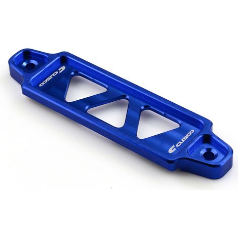 Car aluminum alloy battery bracket clips, battery holder fixing clips, battery bracket triangular 3-hole - blue (1/4)