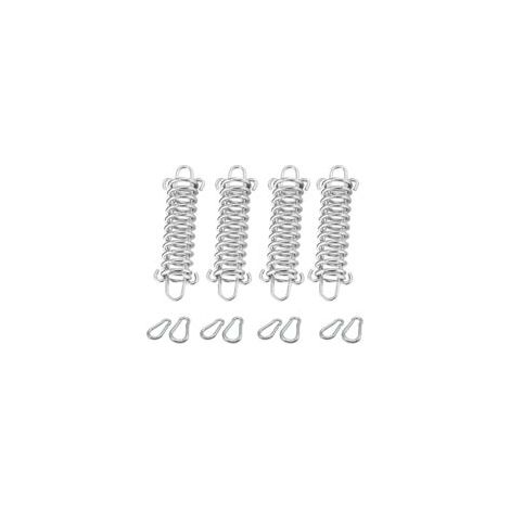 Set di 4 molle di tensione con ganci, in acciaio inox, molla di tensione ad alta resistenza, kit di fissaggio per tende da campeggio, verande e uso esterno - Crezuo