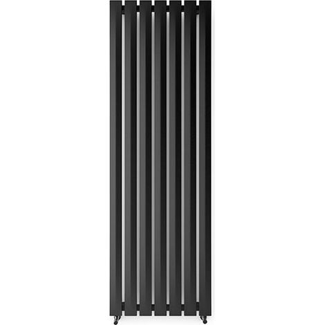 Radiatore acqua calda nero verticale alto 1380mm e largo 410mm - 564 Watt - PIE1380/410SXN