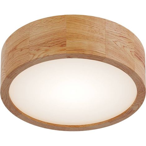 Round Cylindrical Ceiling Light Oak, 1x E27 (1/5)
