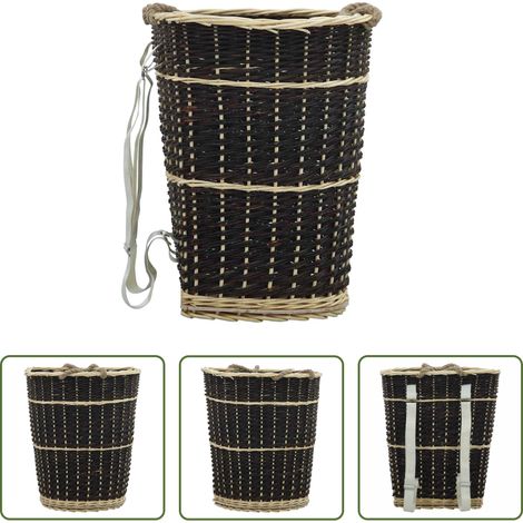 Panier bois de chauffage -  Sac à dos bois de chauffage sangles de transport 50x44x58 cm (1/5)