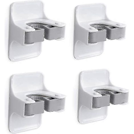 Support mural robuste pour balai, fixation adhésive sans perçage, super antidérapante, lot de 4. (1/5)