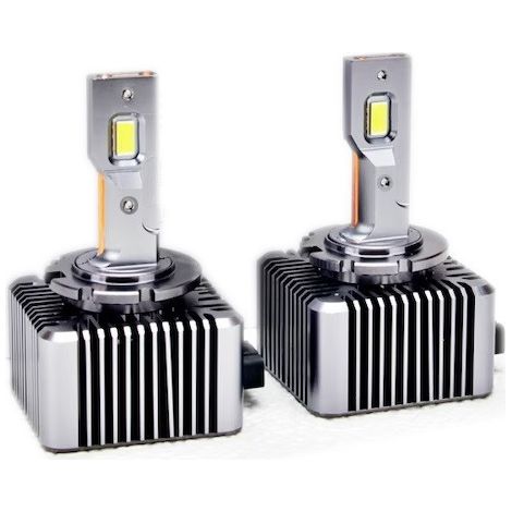 Lot de 2 ampoules LED D1S pour xénon 12–24 V, 10 000 lm, compatible Canbus (sans erreurs)