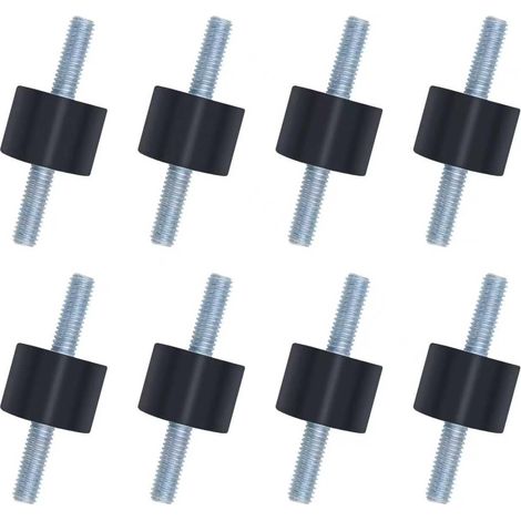 Lot de 8 tampons en caoutchouc M6, amortisseurs de vibrations pour climatisation avec vis, roulement en caoutchouc, pour pompes à eau, compresseurs d'air, moteurs diesel, moteurs à essence (1/5)