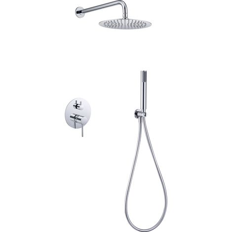 IMEX GPM039 MONZA Conjunto Grifo Ducha Monomando Empotrado Cromo - ref: GPM039
