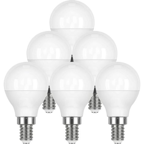 Lot de 6 E14 LED Ampoule, Chaude Lumière Blanc 3000K 3W 300LM Équivalent à 90W, 180° Angle Faisceau, Non Dimmable, Faible Chaleur (1/5)