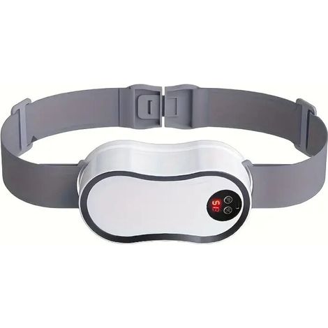 Masajeador lumbar eléctrico con funciones de percusión y vibración para reducir la grasa de la espalda y masajear la zona lumbar, con cinturón calefactor. - Crezuo