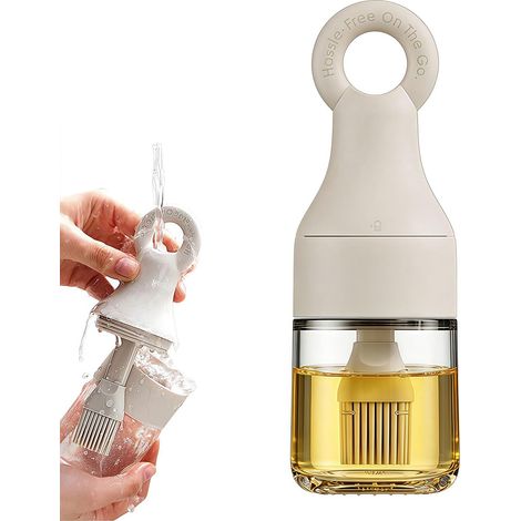 huilier en Verre 150 ML, Pinceau Silicone 2-en-1 (1/5)
