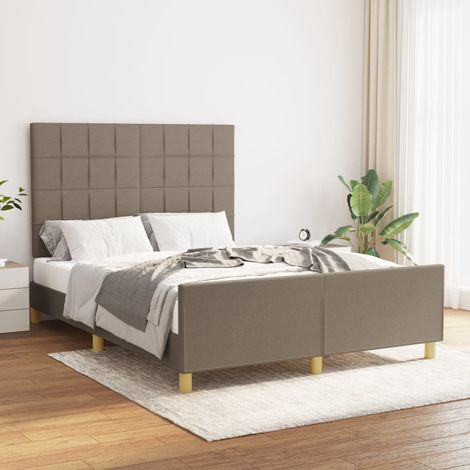 Cadre de lit sans matelas-Structure de lit taupe 140x190 cm tissu 726508 (1/5)