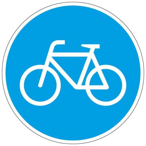 Panneau VKZ.237 Rond 600mm voie spéciale pour cyclistes Label RAL film RA1
