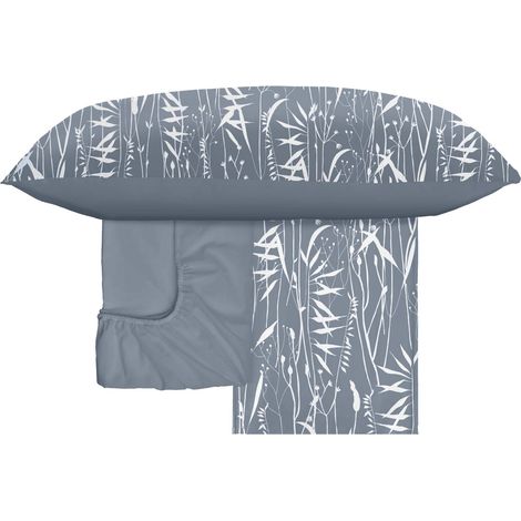 Parure de Lit avec 1 Drap Housse 180x200 Coton 100% Bio Certifié OekoTex Antiacarien Hypoallergénique Respirant Surmatelas Haut 30 cm, 2 Taie Oreiller 50x80 et 1 Drap Plat 240x280 (1/5)