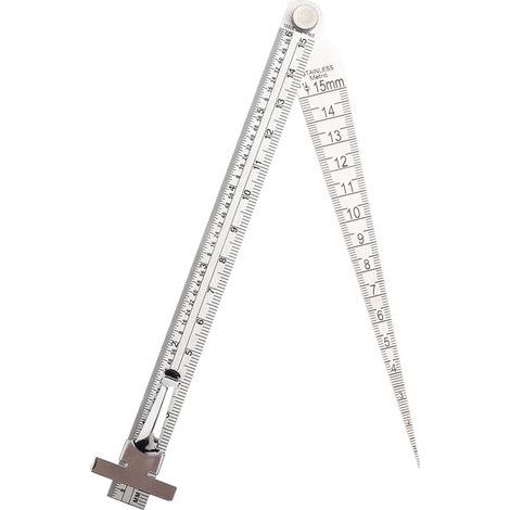 Kit de jauges de diamètre d'échelle conique combinée 2 en 1, Règle et réglet