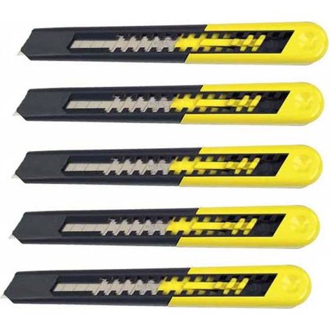 Stanley STA010150 SM9 Snap 9mm Utility Blade Knife Handle 0-10-150 x5