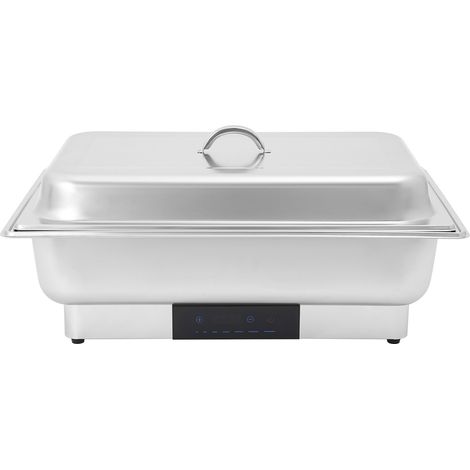 Chafing Dish Buffet Électrique 9L Robuste et Durable Buffet Chauffant, Affichage et réglage de la température bain marie pour aliments configuration 3 bacs pour fêtes traiteurs et festivals (1/5)