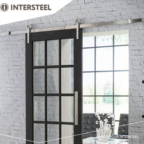 Intersteel Schiebetürsystem 200 cm Modern Edelstahl gebürstet (1/5)