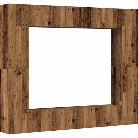 Ensemble de meuble TV Banc TV Armoire TV mural 8 pcs vieux bois bois d'ingénierie (1/5)