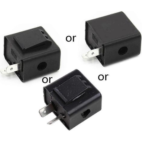 Clignotant 12V 48V 60V Relais Flash LED 2 Broches avec Buzzer Indicateur Sonore pour Moto Auto (1/2)