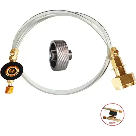 Adaptateur de remplissage de gaz pour réchaud de camping, adaptateur de remplissage de bouteille de propane, accessoires de connexion pour réservoir de gaz et réchaud portable (1/5)
