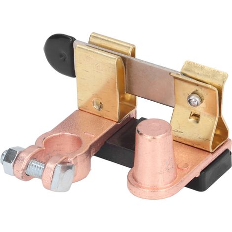 Interrupteur Coupe-Circuit Batterie Voiture Lame Massif Laiton Déconnexion Alimentation Isolateur 12V-24V (1/5)
