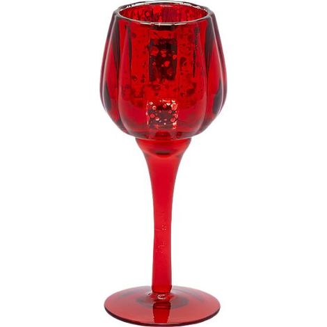 EDG Enzo De Gasperi Portacandela Calice Natale H 19,50 Cm D 8 Cm Rosso (1/4)