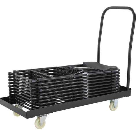 50 chaises pliantes noireset Chariot de transport (1/5)