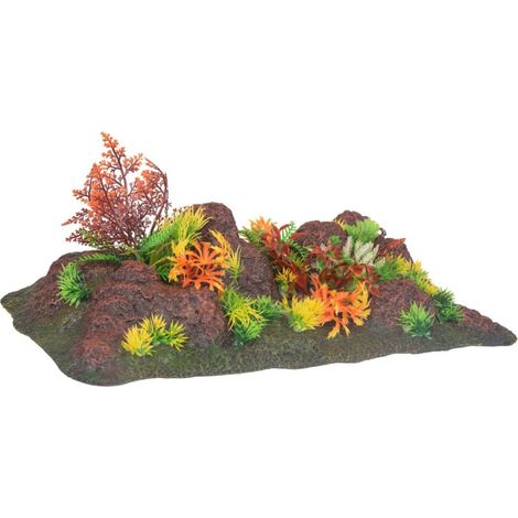 Décoration roche et plante, 42,5 x 23 x 9,5 cm, aquarium, - animallparadise (1/4)