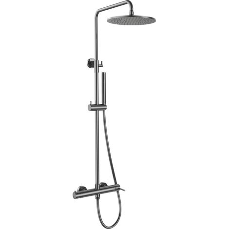 Columna de ducha con mezclador monomando Round Titanio GME (1/2)