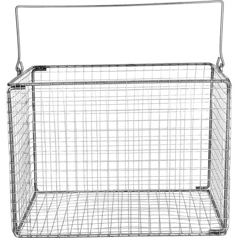 Panier de Nettoyage Ultrasonique Maille Fine en Acier Inoxydable avec Poignée Pliante Résistante à Haute Température pour Nettoyage Industriel et Soin des Bijoux (1/5)