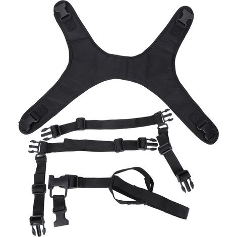 Sangle Tactique Polyamide Noir P90 pour Escalade et Randonnée - Harnais Sécurité Sportif Polyvalent