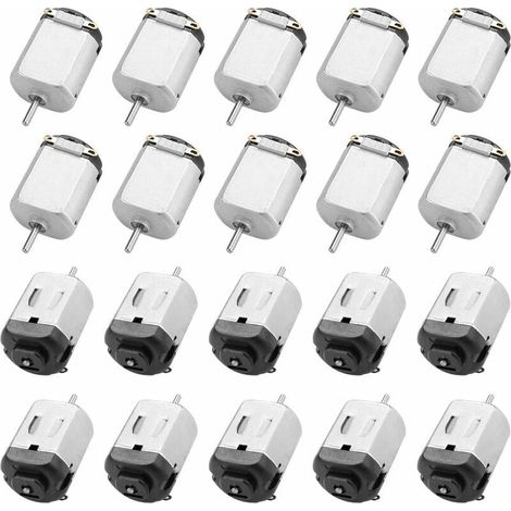 Lot de 20 Mini Moteur électrique Moteurs électriques DC 3 V 130 Mini Moteur avec Boîte Plastique pour Projets de Bricolage Lefou (1/5)