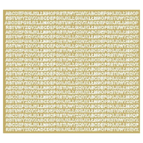 Letras autoadhesivas de 5 mm, color dorado brillante. (1/2)
