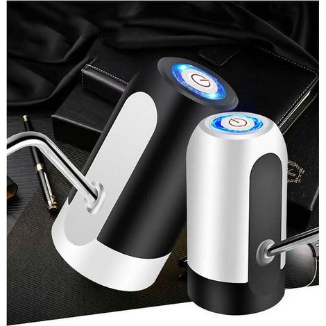 Automatischer Wasserspender – USB-Ladeanschluss, Edelstahl, BPA-frei, Kaltwasser, tragbar, für Karaffen und Flaschen mit 4,5 l, 5 l, 7,5 l, 10 l, 11,3 l, 15 l und 18,9 l Fassungsvermögen, Weiß (1/5)