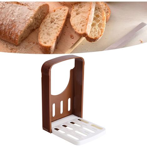 Trancheuse réglable pour pain maison, modèle pliable, pour toasts, bagels et sandwichs.-AquaForge (1/3)