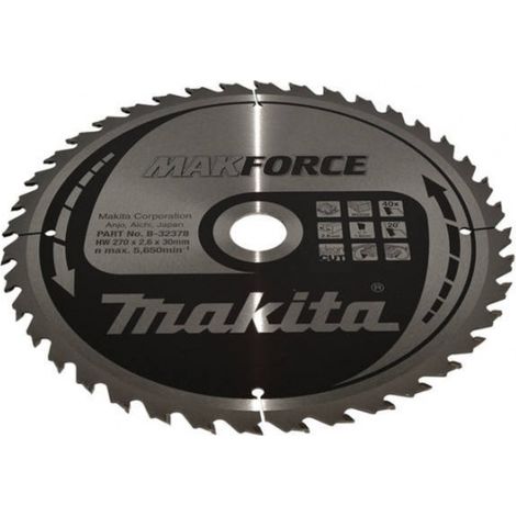 Makita B-32378 Makforce Lama per sega circolare 270x30 mm per legno (1/5)